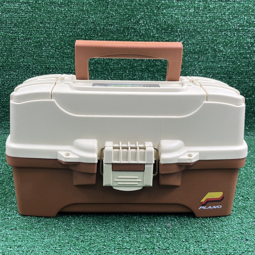Plano Two Tray Tackle Box Model 6202 Brown Beige
